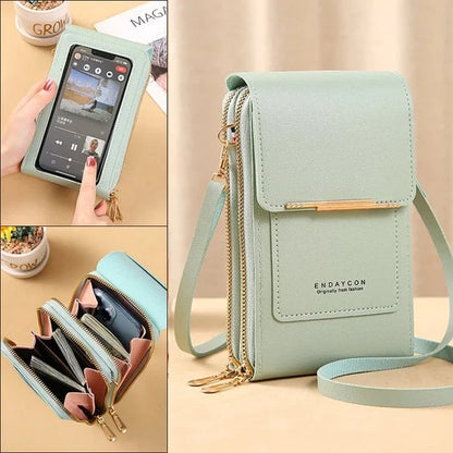 Compact Crossbody Bag Anti-Theft Waterproof Phone Pocket Detachable Strap