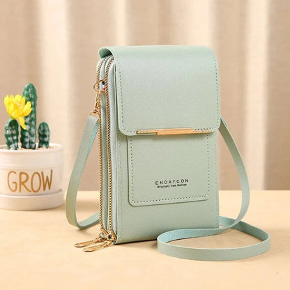 Compact Crossbody Bag Anti-Theft Waterproof Phone Pocket Detachable Strap