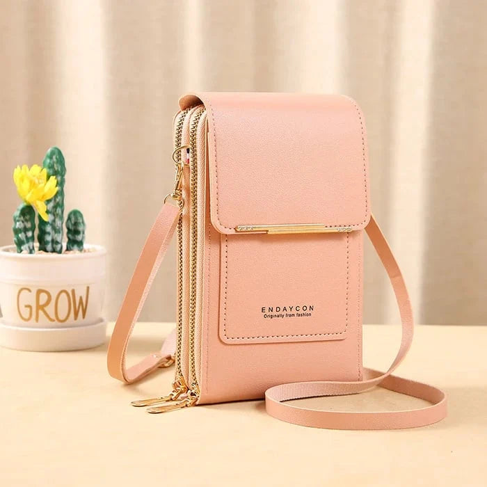 Compact Crossbody Bag Anti-Theft Waterproof Phone Pocket Detachable Strap