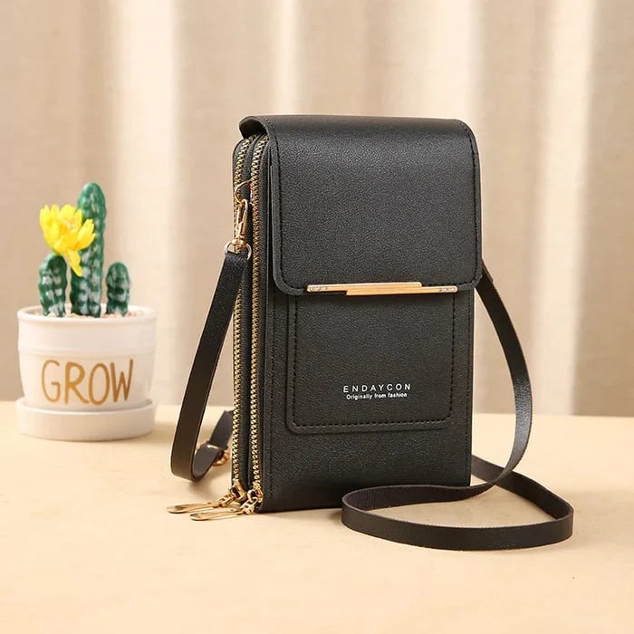Compact Crossbody Bag Anti-Theft Waterproof Phone Pocket Detachable Strap