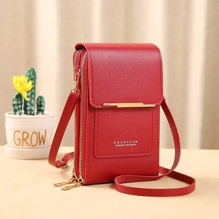 Compact Crossbody Bag Anti-Theft Waterproof Phone Pocket Detachable Strap