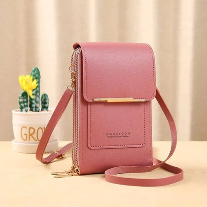 Compact Crossbody Bag Anti-Theft Waterproof Phone Pocket Detachable Strap