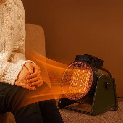 Compact Space Heater 1500W Adjustable Thermostat 90 Degree Oscillation