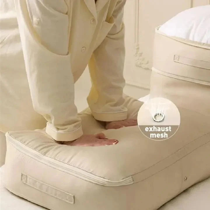 Compression Storage Bag Water-Resistant Nylon Vacuum-Free Zip Compression