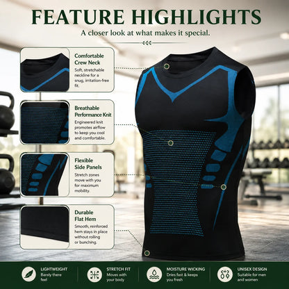 Compression Tank Non-Shifting Moisture-Wicking