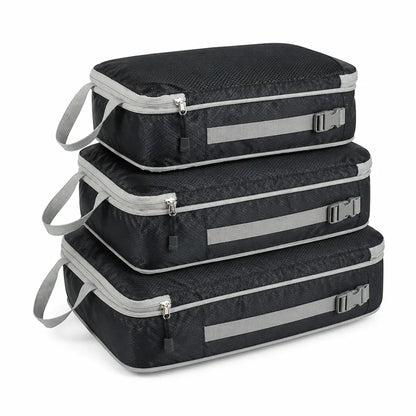 Compression Travel Mesh Viewing Window Packing Cubes (Set of 3)