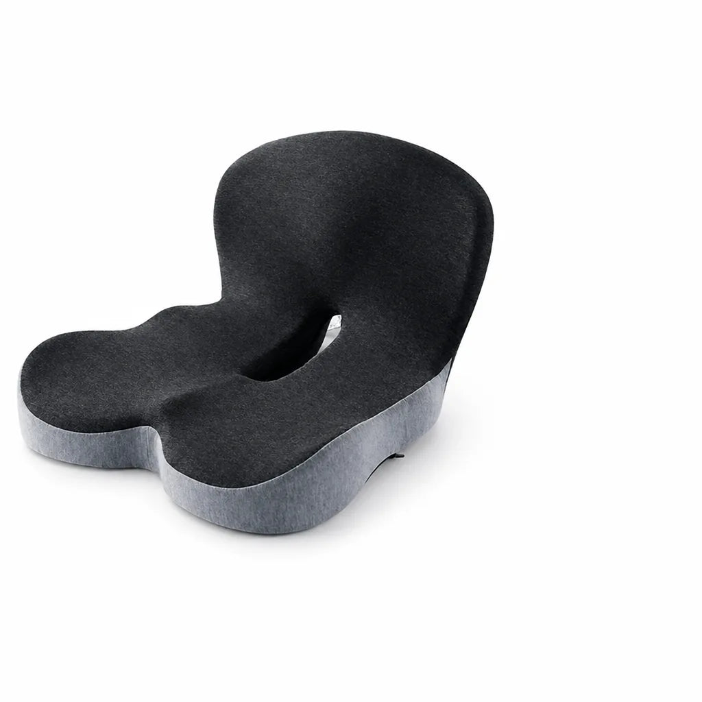 Contoured Memory Foam Seat Cushion (Non-Slip Bottom And Removable Washable Cover)
