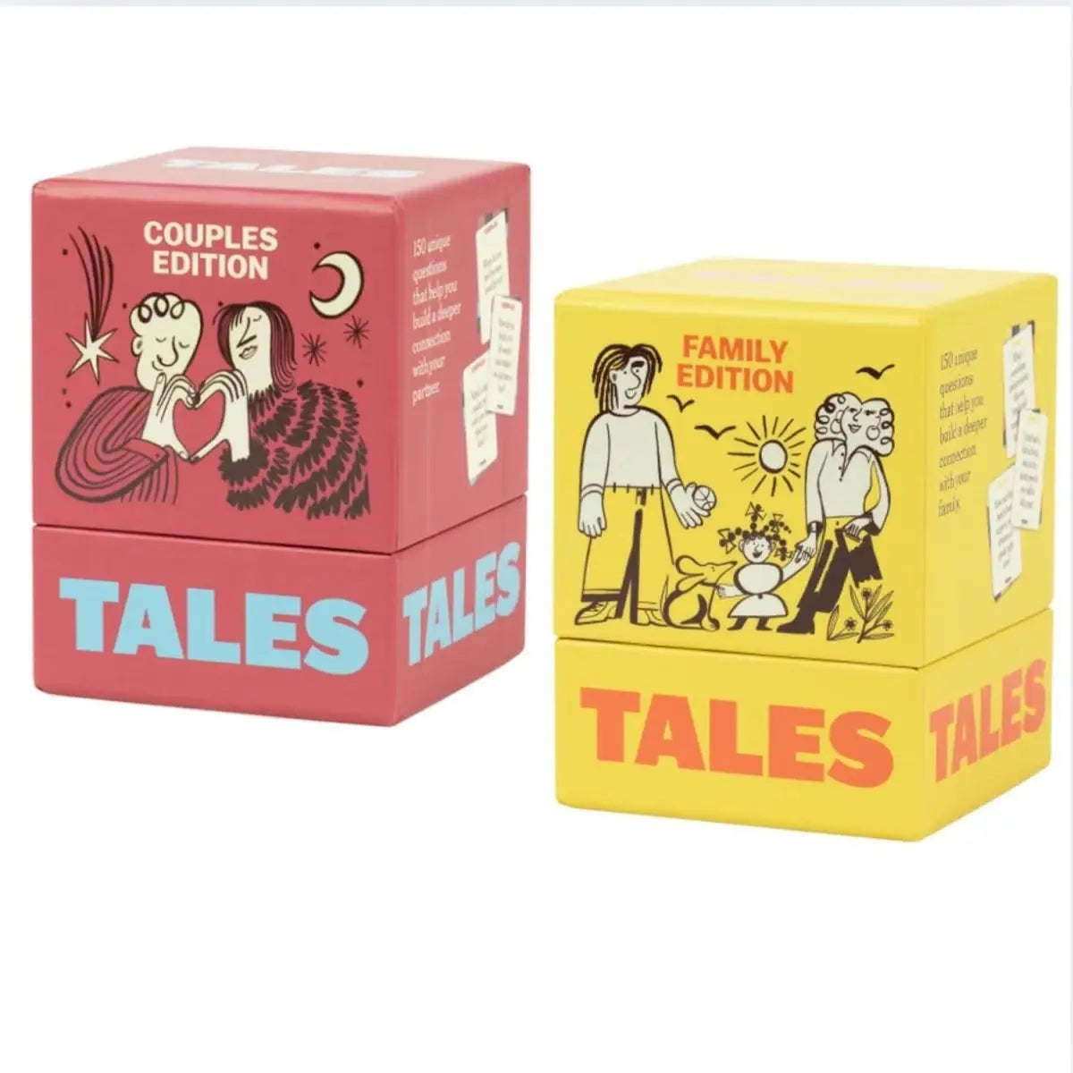 Conversation Card Game 150 Open-Ended Questions Couples & Family Editions