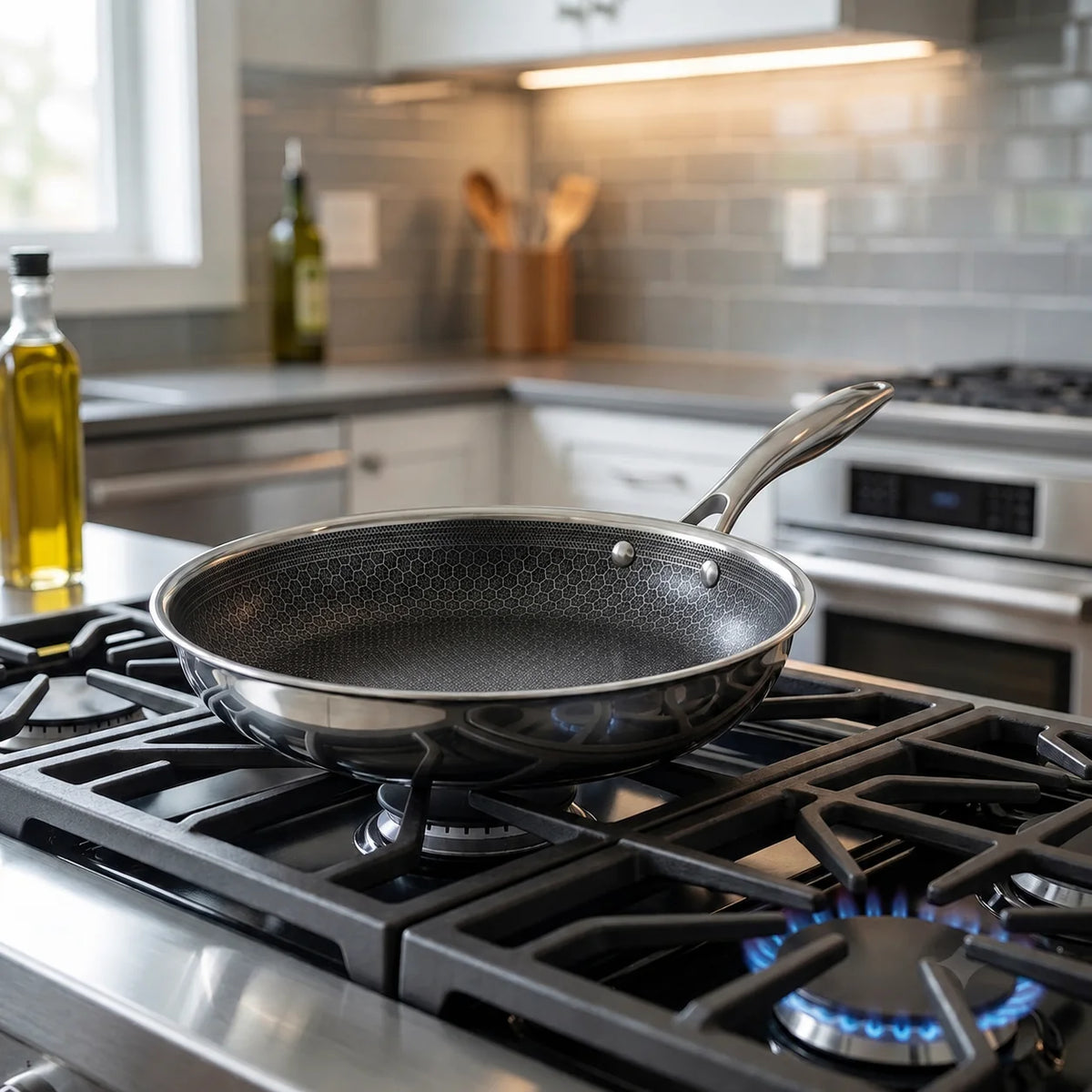 Cookware Set Tri-Ply Stainless Steel Hybrid Non-Stick