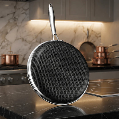 Cookware Set Tri-Ply Stainless Steel Hybrid Non-Stick