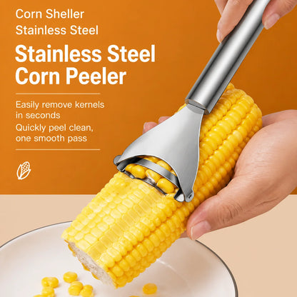 Corn Peeler Stainless Steel Serrated Blade Non-Slip Handle