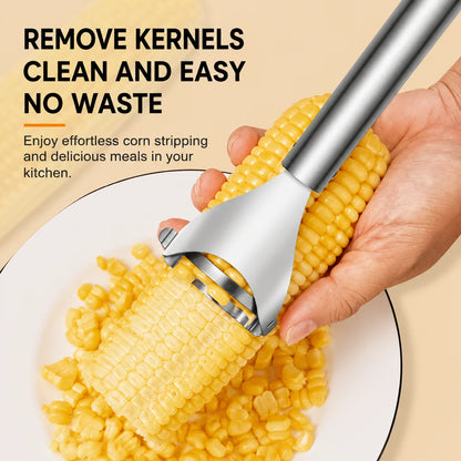 Corn Peeler Stainless Steel Serrated Blade Non-Slip Handle
