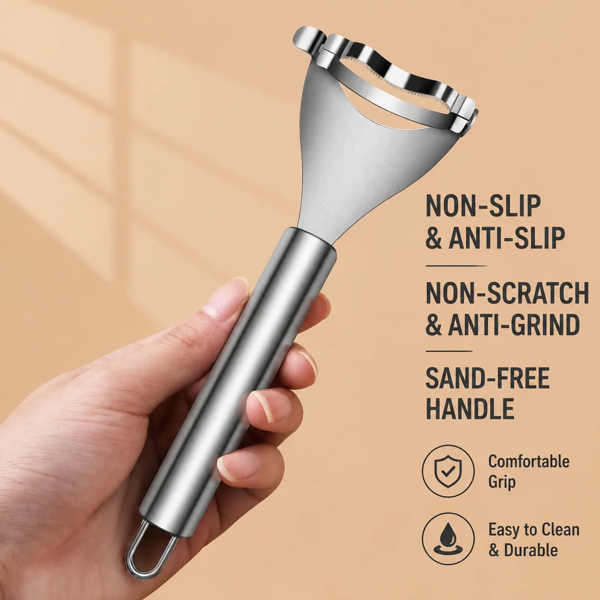 Corn Peeler Stainless Steel Serrated Blade Non-Slip Handle