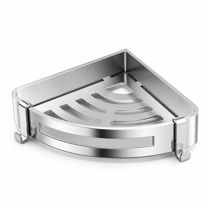 Corner Shower Basket 304 Stainless Steel No-Drill Mount