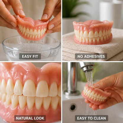 Cosmetic Denture Set Heat-Forming Adhesive-Free Suction Fit