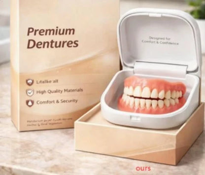 Cosmetic Denture Set Moldable Upper & Lower At-Home Fit