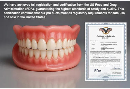 Cosmetic Denture Set Moldable Upper & Lower At-Home Fit