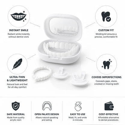 Cosmetic Veneers Open Palate Upper & Lower Set