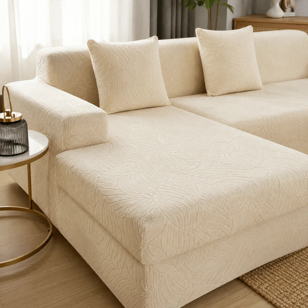 Couch Cover L-Shaped Polyester Machine-Washable