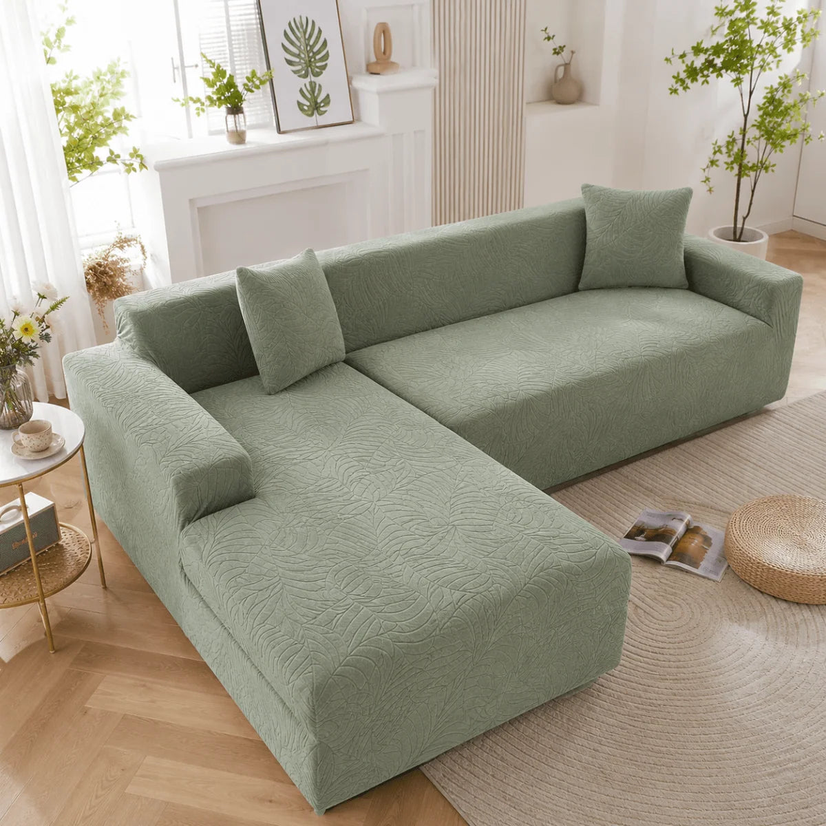 Couch Cover L-Shaped Polyester Machine-Washable