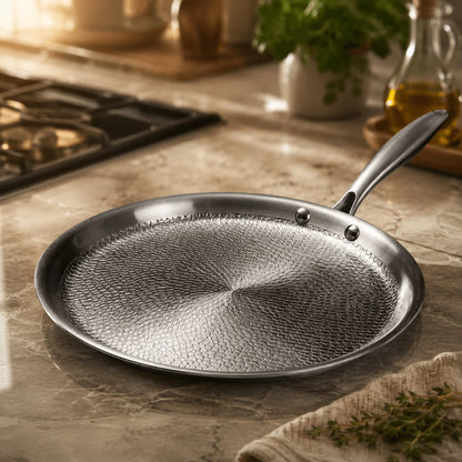 Crepe Pan Hand-Hammered Titanium PFAS-Free Induction & Oven