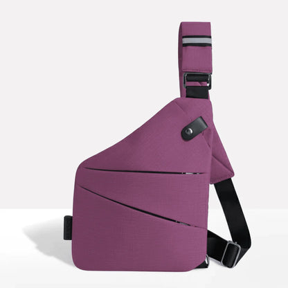 Crossbody Bag RFID-Blocking Cut-Resistant Strap Water-Repellent Polyester