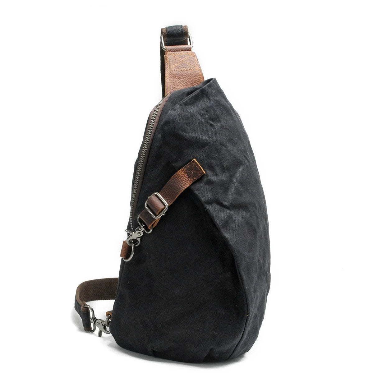 Crossbody Bag Waterproof Waxed Canvas Anti-Theft Pocket