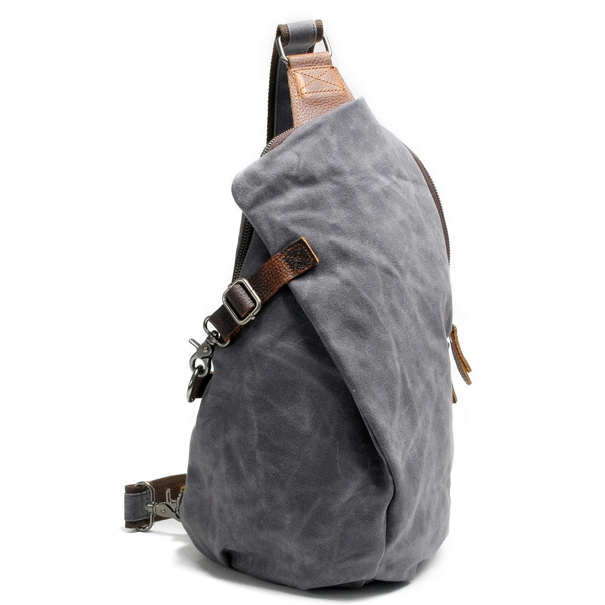 Crossbody Bag Waterproof Waxed Canvas Anti-Theft Pocket