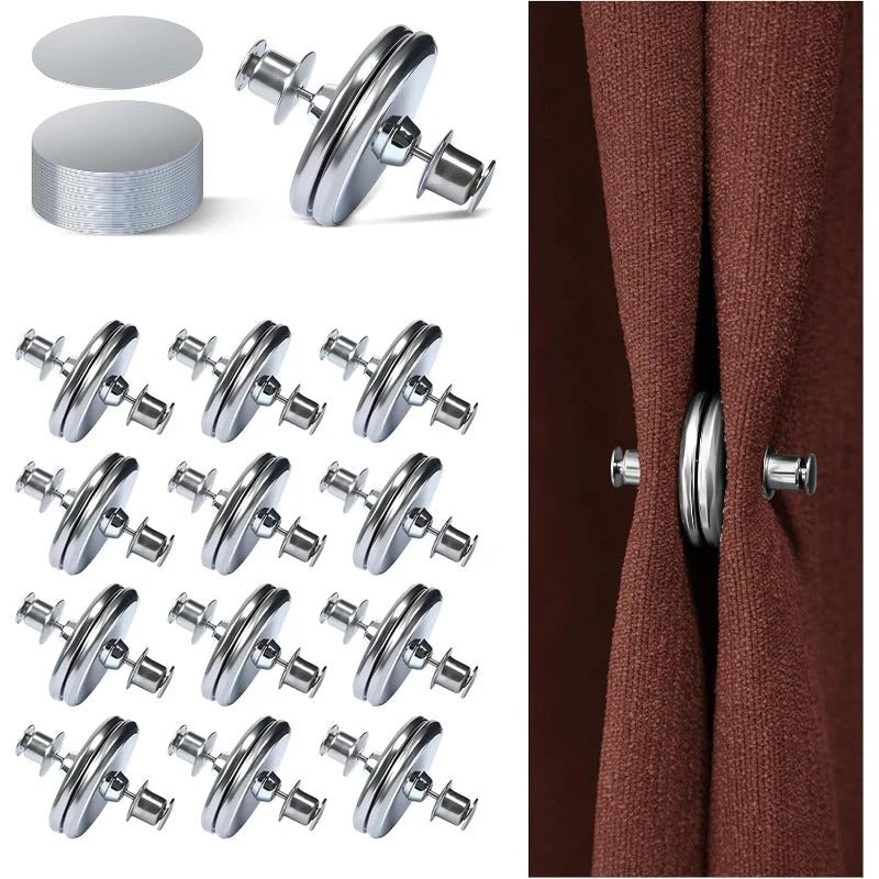 Curtain Clips Magnetic Strong Hold No-Drill Installation