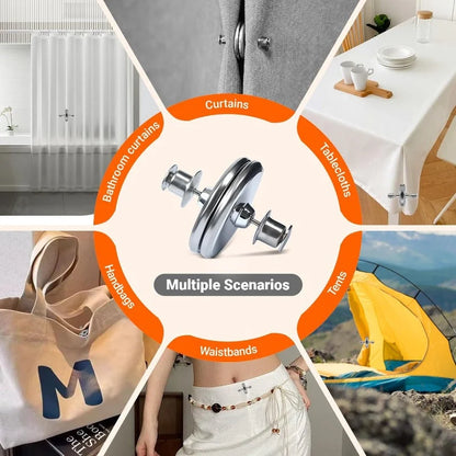 Curtain Clips Magnetic Strong Hold No-Drill Installation