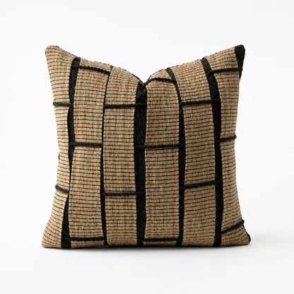 Cushion Cover Textured Check Woven Cotton Blend