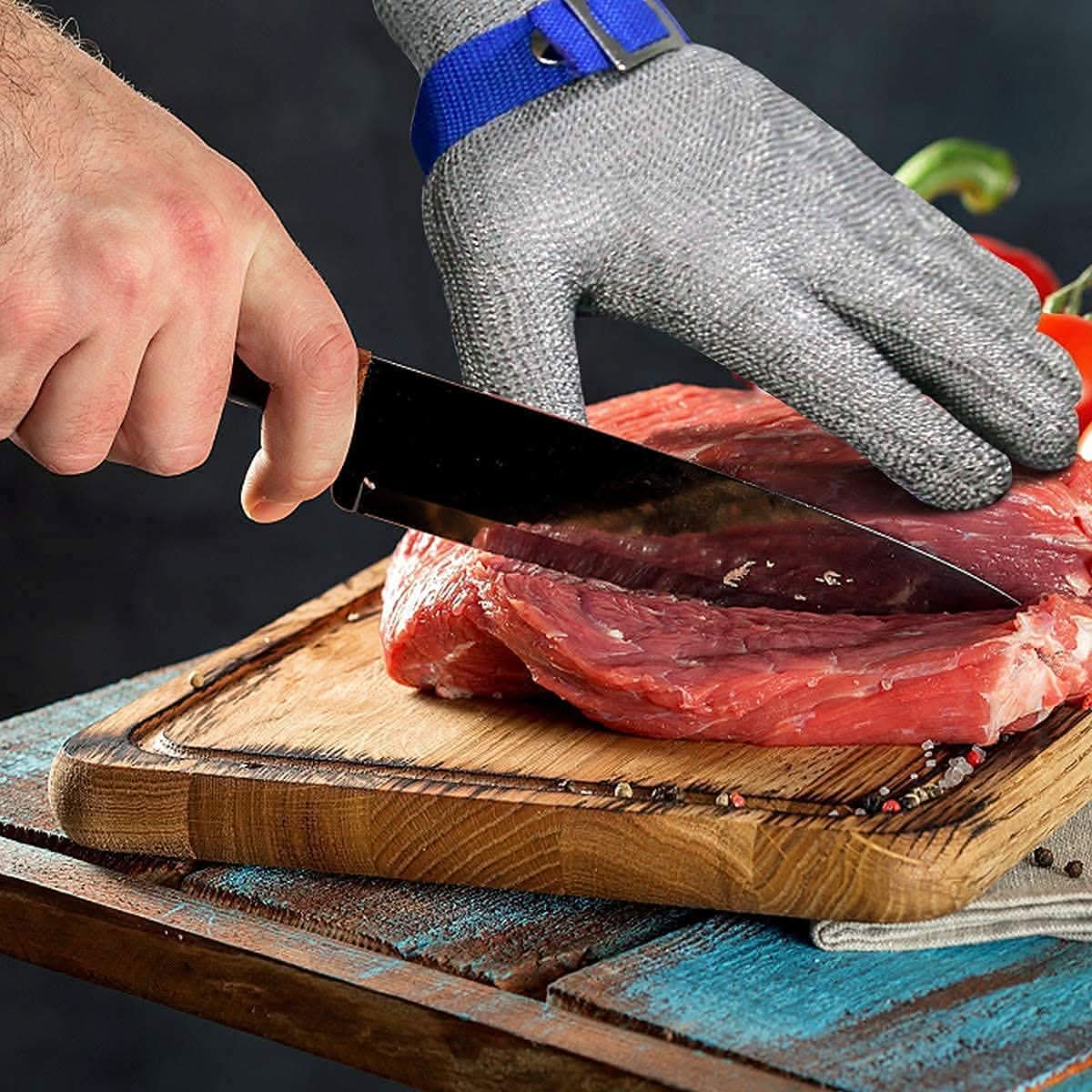 Cut-Resistant Gloves Stainless Steel Mesh Ergonomic & Flexible