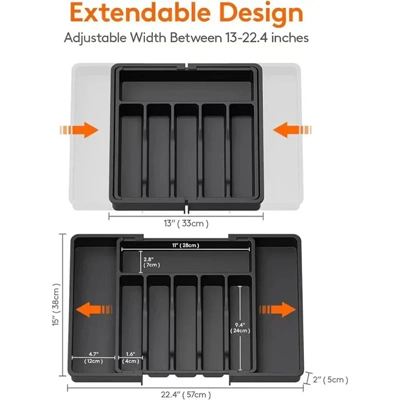 Cutlery Organizer Adjustable & Extendable BPA-Free