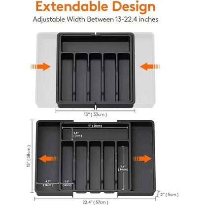 Cutlery Organizer Adjustable & Extendable BPA-Free