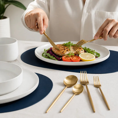 Cutlery Set Matte Stainless Steel Ergonomic Dishwasher-Safe