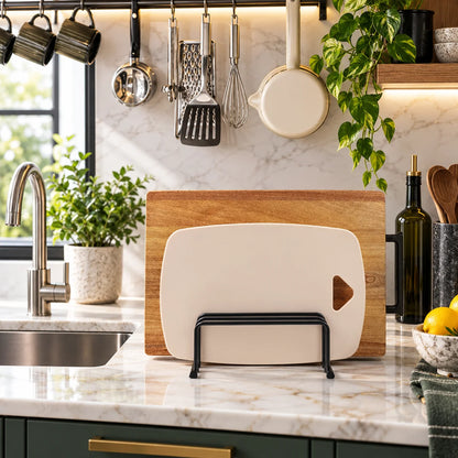 Cutting Board Organizer Upright 5-Slot Steel & Rust-Resistant