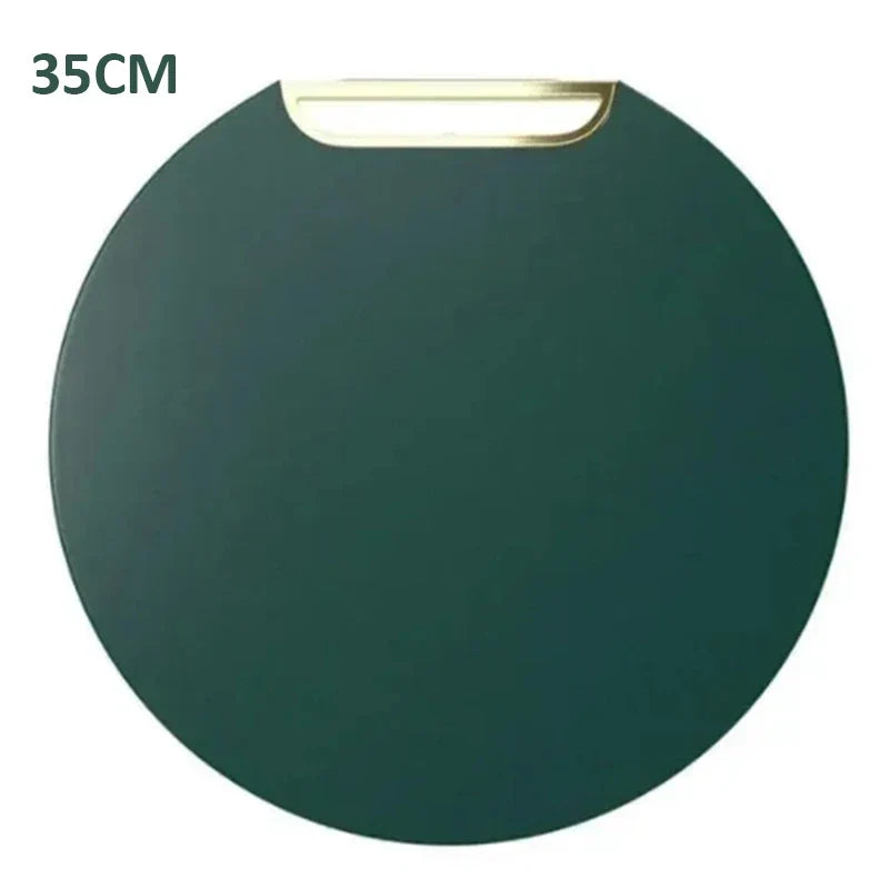 Cutting Board Round Double-Sided Antibacterial PE 13.78 Inch