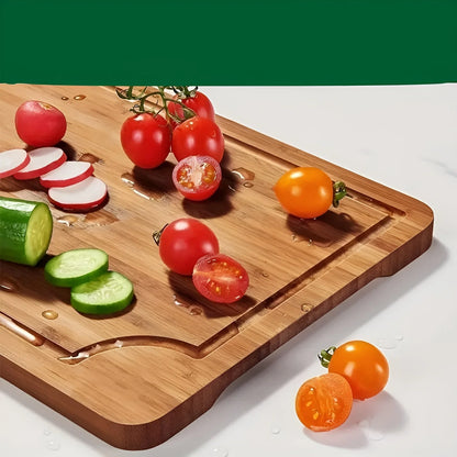 Cutting Board Set Bamboo 3-Piece Food-Safe Prep & Serving