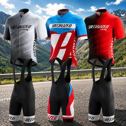 Cycling Jersey & Bib Shorts Set Quick-Dry Padded Chamois