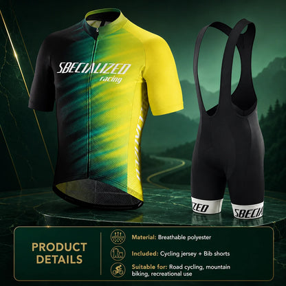 Cycling Jersey & Bib Shorts Set Quick-Dry Padded Chamois