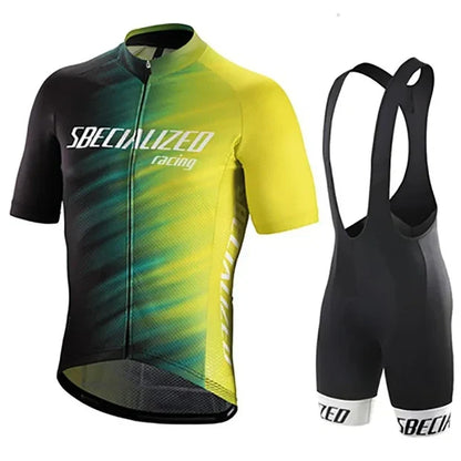 Cycling Jersey & Bib Shorts Set Quick-Dry Padded Chamois