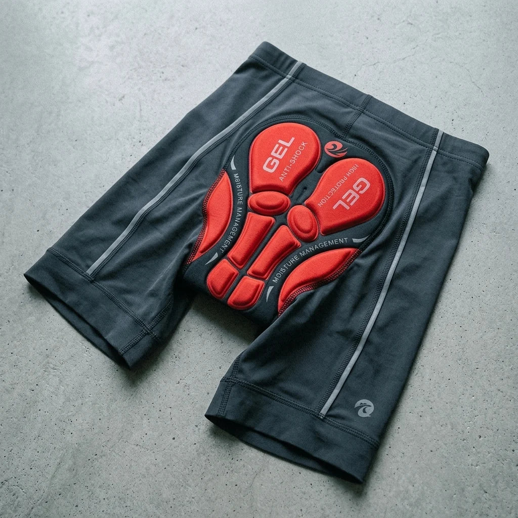 Cycling Shorts Five-Panel Gel Pad Compression Anti-Slip & Reflective