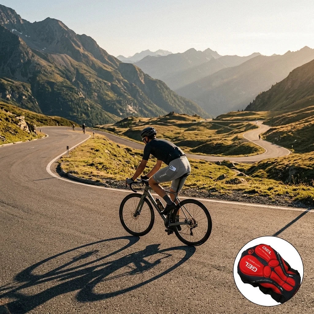 Cycling Shorts Five-Panel Gel Pad Compression Anti-Slip & Reflective
