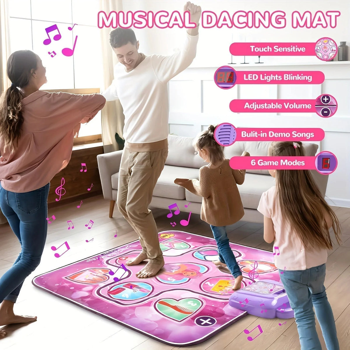 Dance Mat Screen-Free Scoring Battery-Powered