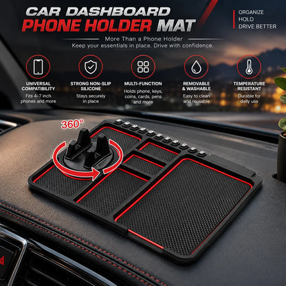 Dashboard Organizer Mat Non-Slip & Washable Silicone