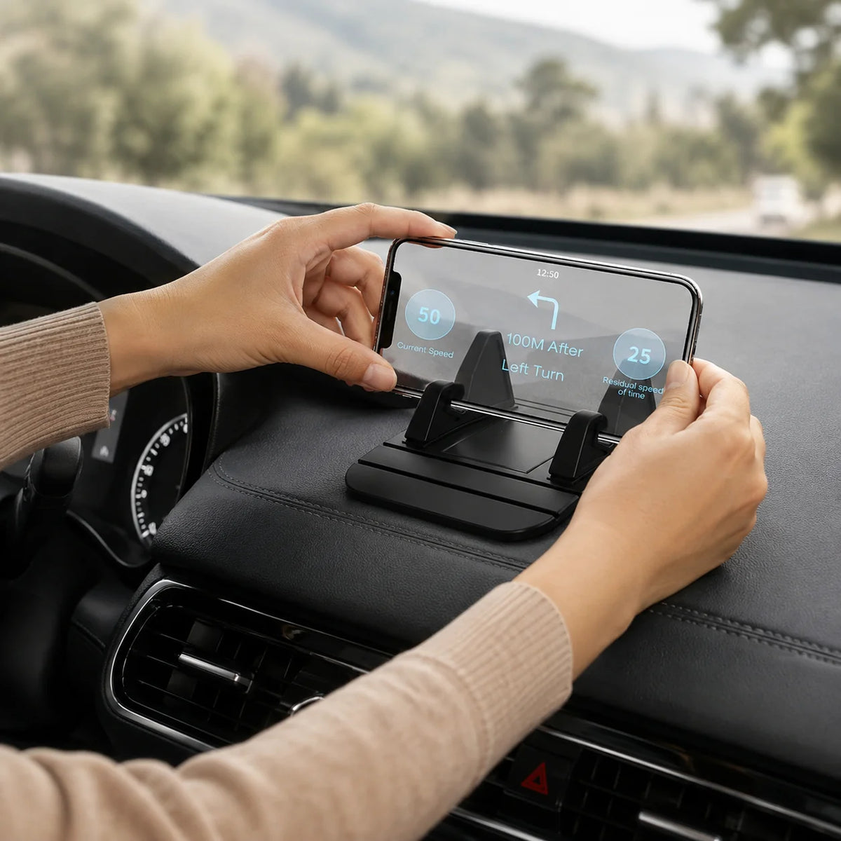 Dashboard Phone Holder Soft Silicone Suction Grip