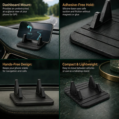 Dashboard Phone Holder Soft Silicone Suction Grip
