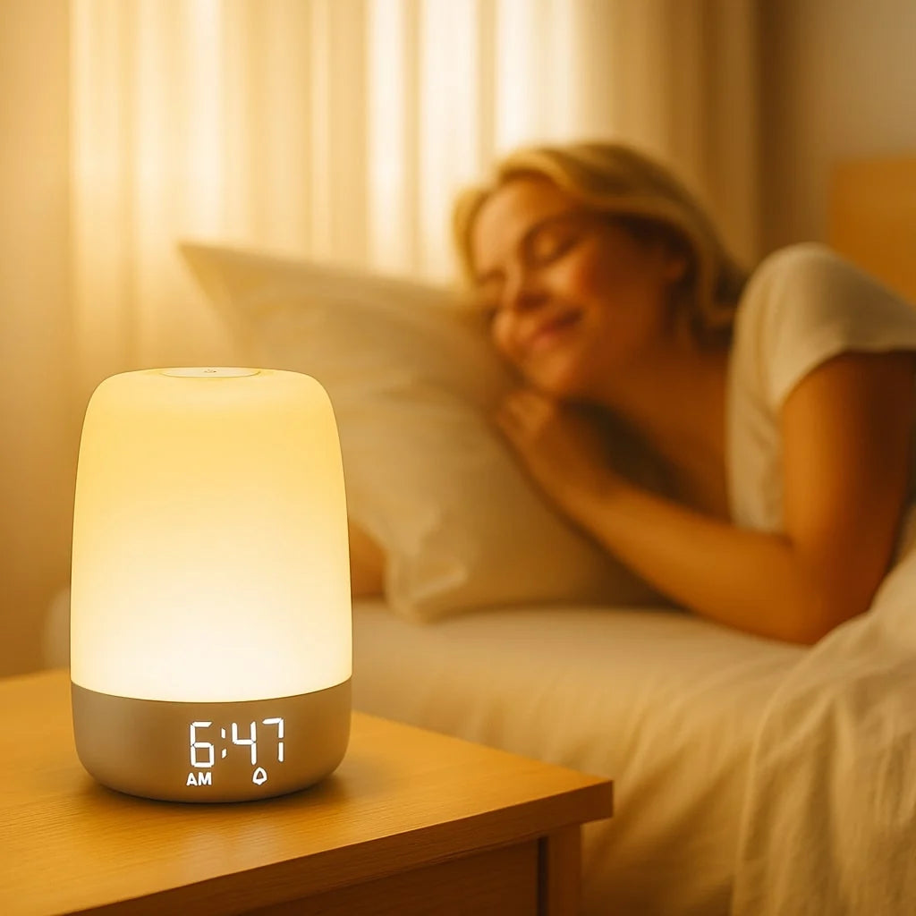 Daylight Alarm Clock Sunrise Simulation Dimmable Light Soothing Sounds