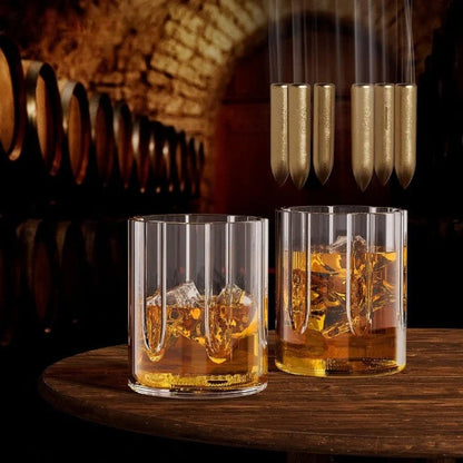 Decanter Set Glass Revolver-Shaped Design