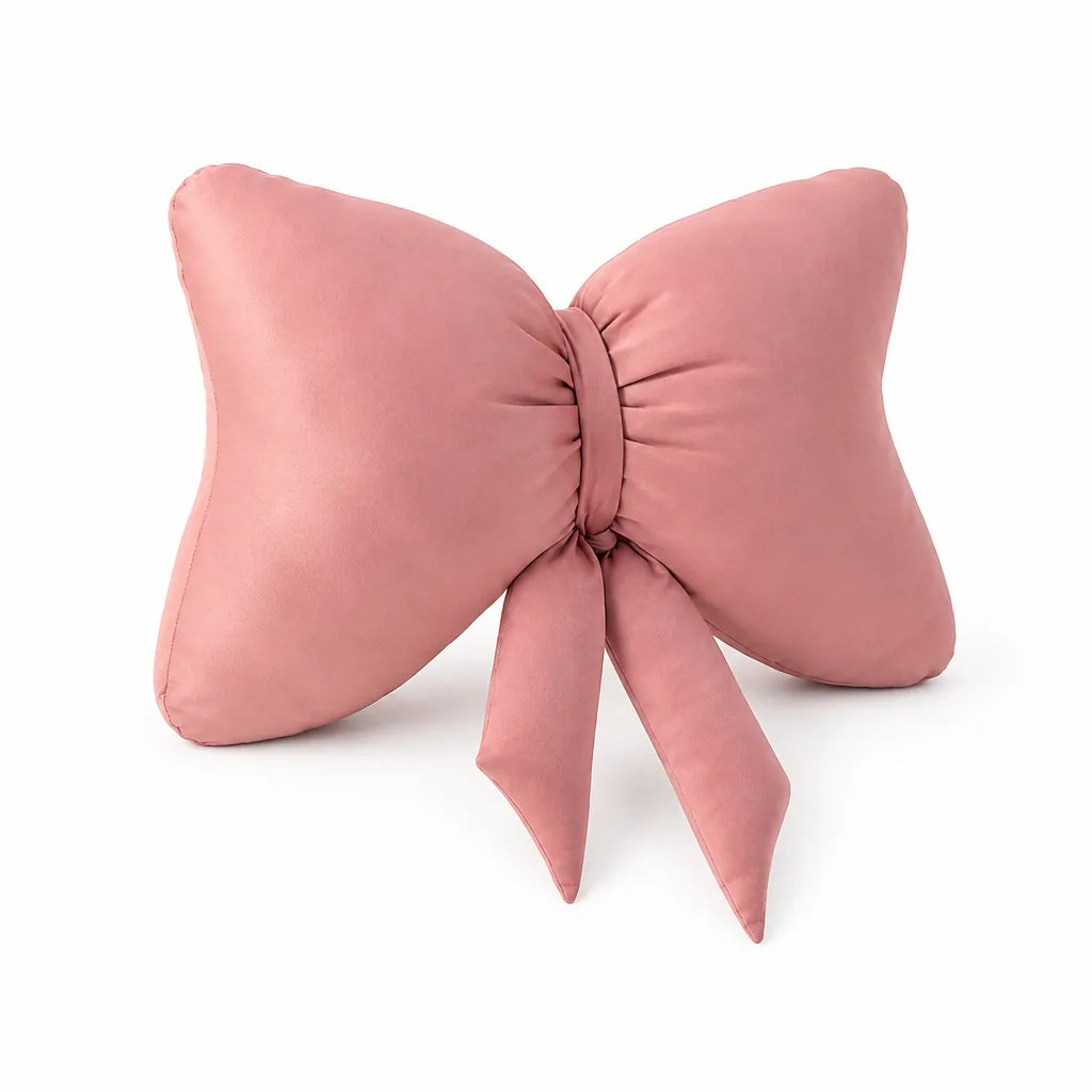 Decorative Bow Cushion Soft-Touch Removable Machine-Washable Cover